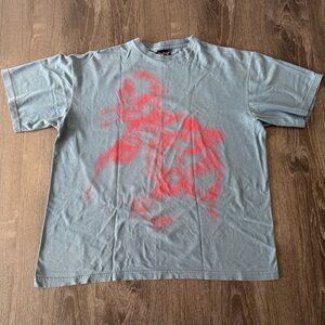 🚨 RARE Vintage 90s School of Hard Knocks SOHK Graphic Tee Faded Blue XL